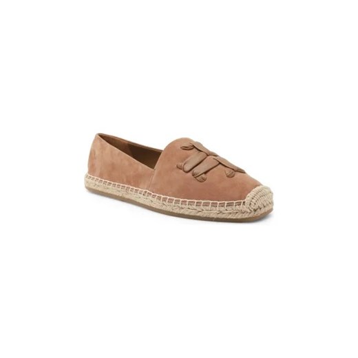 TORY BURCH Skórzane espadryle WOVEN DOUBLE T ALINE ze sklepu Gomez Fashion Store w kategorii Espadryle damskie - zdjęcie 173065075