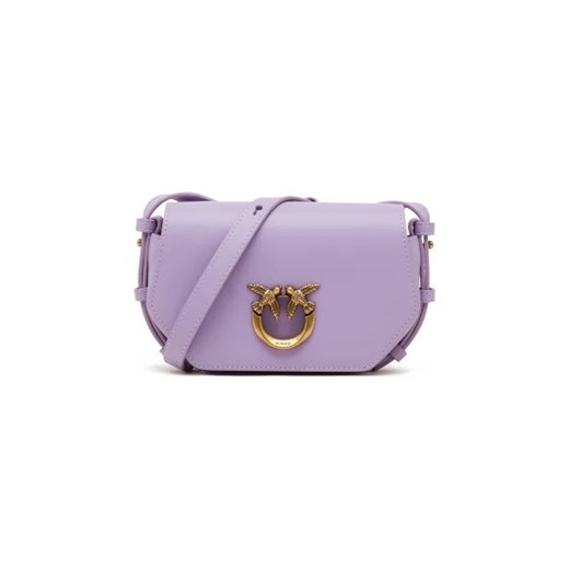 Pinko Skórzana listonoszka LOVE CLICK EXAGON BABY VITELLO Pinko One Size okazyjna cena Gomez Fashion Store