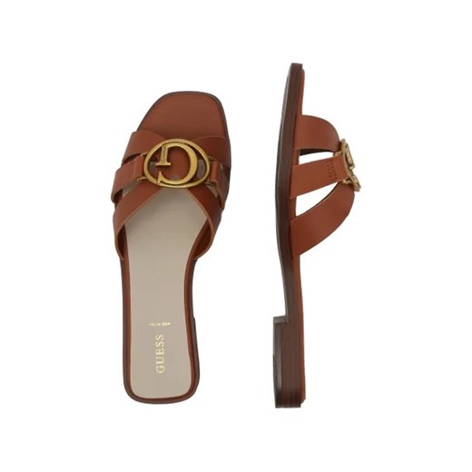 Guess Skórzane klapki SYMO Guess 37 Gomez Fashion Store okazyjna cena