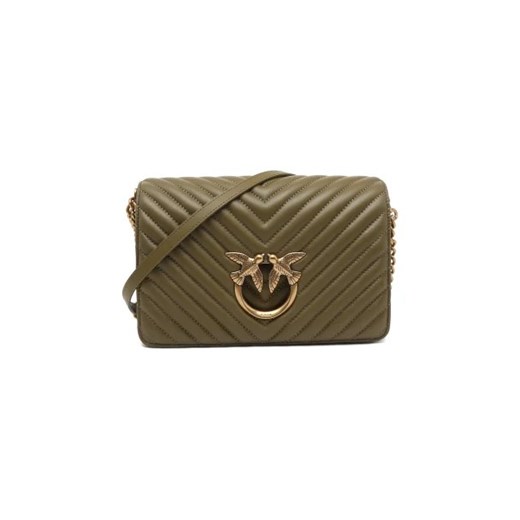 Pinko Skórzana torebka na ramię LOVE CLICK CLASSIC SHEEP NAPPA Pinko One Size okazyjna cena Gomez Fashion Store