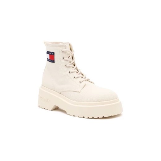 Tommy Jeans Botki na platformie TJW LACE UP FESTIVAL | z dodatkiem skóry ze sklepu Gomez Fashion Store w kategorii Botki - zdjęcie 173076925