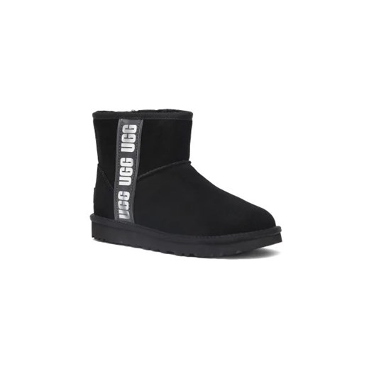 UGG Skórzane śniegowce W CLASSIC MINI SIDE LOGO II ze sklepu Gomez Fashion Store w kategorii Śniegowce damskie - zdjęcie 173077915