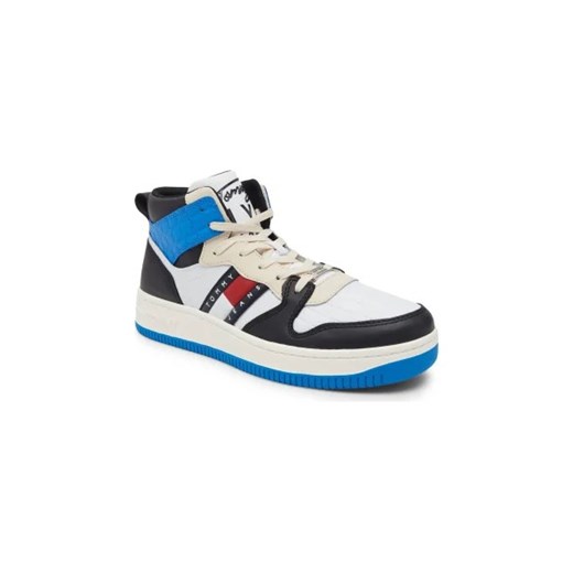 Tommy Jeans Trampki MID CUT TOMMY JEANS BASKET | z dodatkiem skóry Tommy Jeans 42 okazyjna cena Gomez Fashion Store