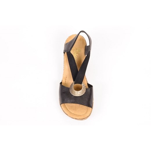Sandały Rieker 60662-00 czarny aligoo  miękkie