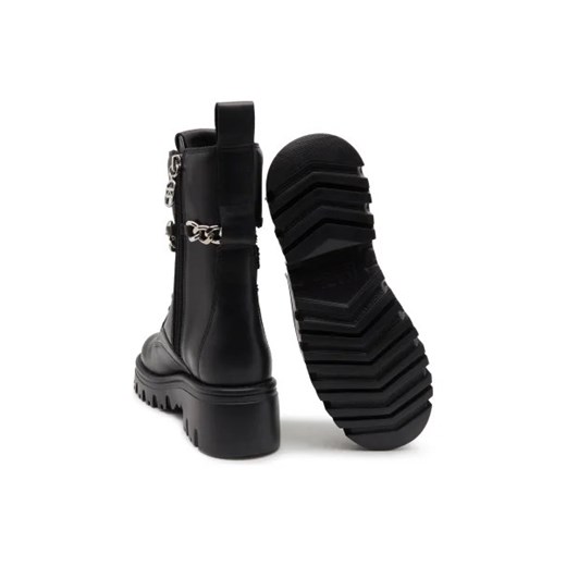 Karl Lagerfeld Skórzane botki KOMBAT KC Hi Lace Chain Karl Lagerfeld 40 promocyjna cena Gomez Fashion Store