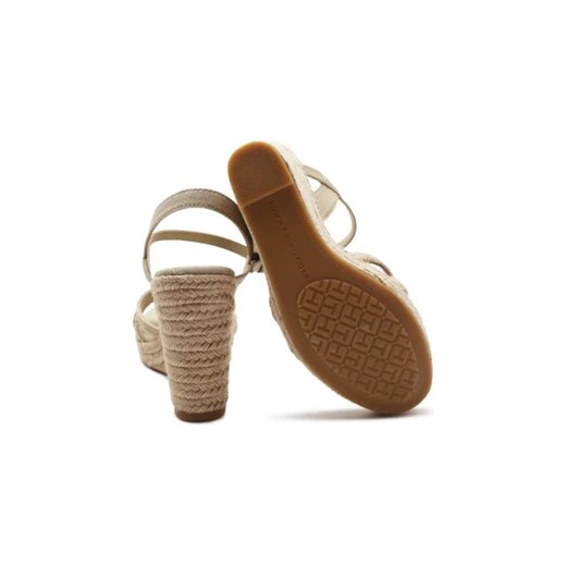 Tommy Hilfiger Koturny ESSENTIAL BASIC WEDGE SANDAL | z dodatkiem skóry Tommy Hilfiger 41 wyprzedaż Gomez Fashion Store