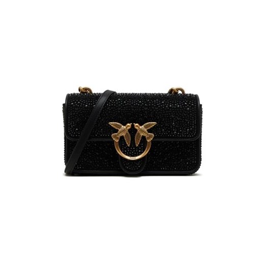 Pinko Listonoszka LOVE ONE MINI CL CAMOSCIO | z dodatkiem skóry Pinko One Size okazyjna cena Gomez Fashion Store