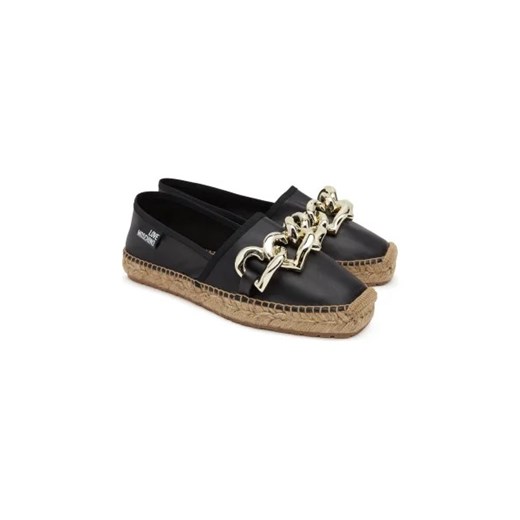 Love Moschino Skórzane espadryle Love Moschino 41 wyprzedaż Gomez Fashion Store