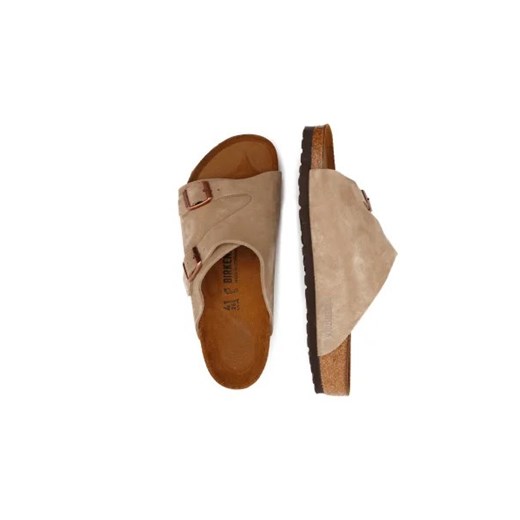 Birkenstock Skórzane klapki Zürich VL Taupe 42 Gomez Fashion Store