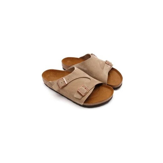 Birkenstock Skórzane klapki Zürich VL Taupe 42 Gomez Fashion Store
