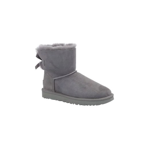 UGG Skórzane śniegowce mini bailey bow II | z dodatkiem wełny ze sklepu Gomez Fashion Store w kategorii Śniegowce damskie - zdjęcie 173097077