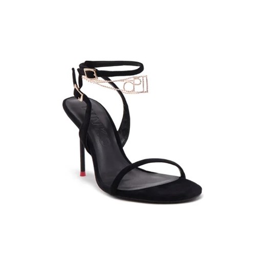 Pinko Sandały na szpilce IVES SANDALO VELLUTO+CAVIGLIER | z dodatkiem skóry ze sklepu Gomez Fashion Store w kategorii Sandały damskie - zdjęcie 173097776
