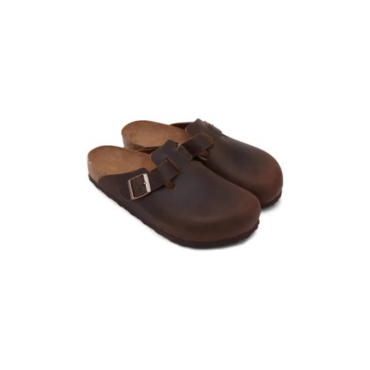 Birkenstock Skórzane klapki Boston LEOI Habana 42 Gomez Fashion Store