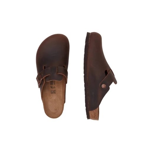Birkenstock Skórzane klapki Boston LEOI Habana 42 Gomez Fashion Store