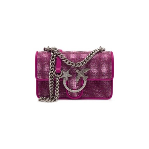 Pinko Skórzana torebka na ramię LOVE ONE MINI DC FULL STRASS ze sklepu Gomez Fashion Store w kategorii Kopertówki - zdjęcie 173102148