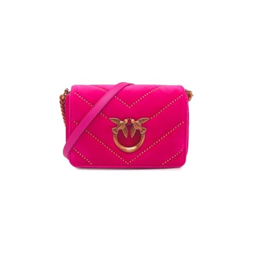 Pinko Listonoszka LOVE CLICK MINI VELLUTO | z dodatkiem skóry Pinko One Size okazja Gomez Fashion Store