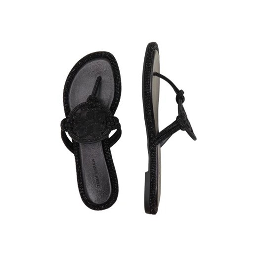 TORY BURCH Skórzane japonki MILLER KNOTTED PAVE Tory Burch 40 Gomez Fashion Store