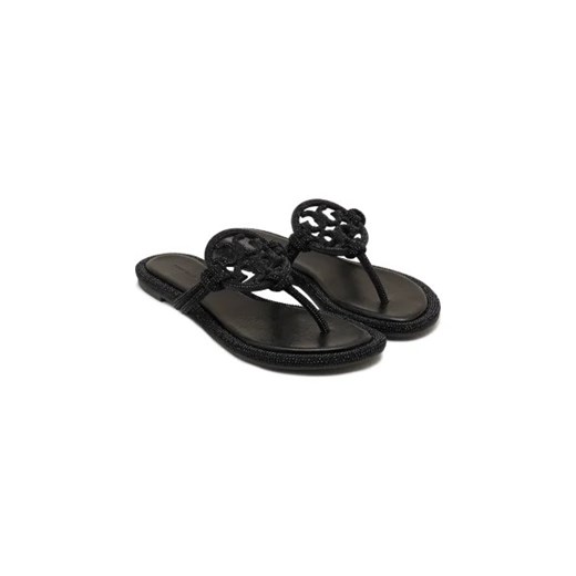TORY BURCH Skórzane japonki MILLER KNOTTED PAVE Tory Burch 40 Gomez Fashion Store
