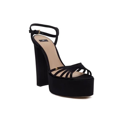 Elisabetta Franchi Skórzane sandały na słupku Elisabetta Franchi 38 wyprzedaż Gomez Fashion Store