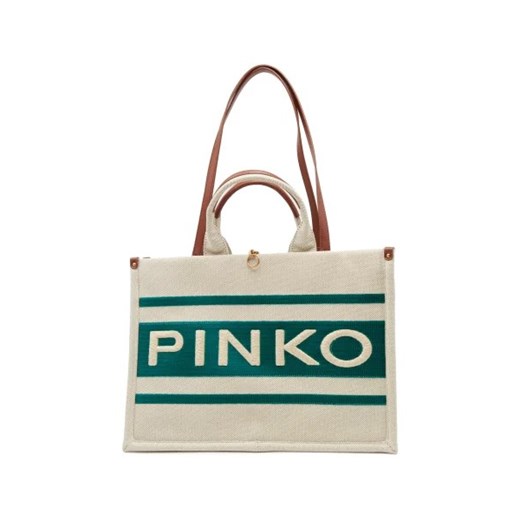 Pinko Torebka na ramię SHOPPER CANVAS RICICLATO + STA ze sklepu Gomez Fashion Store w kategorii Torby Shopper bag - zdjęcie 173105578