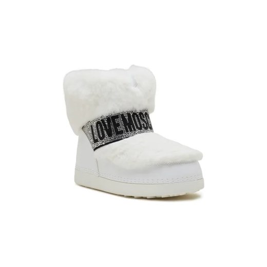 Śniegowce damskie Love Moschino z tkaniny casual na zimę