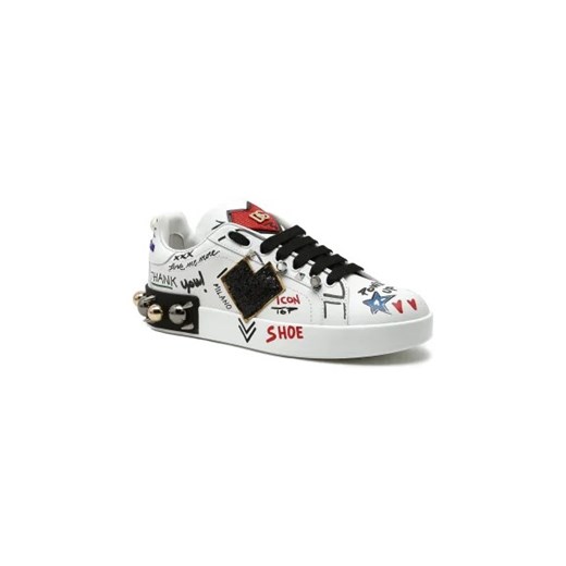 Dolce & Gabbana Skórzane trampki Dolce & Gabbana 39 okazyjna cena Gomez Fashion Store