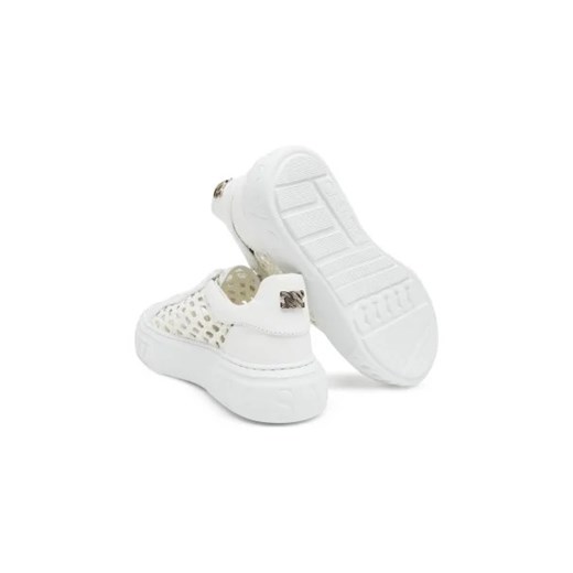 Casadei Skórzane sneakersy Bianco Casadei 39 wyprzedaż Gomez Fashion Store