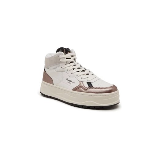 Pepe Jeans London Sneakersy KORE BASKET W | z dodatkiem skóry 38 wyprzedaż Gomez Fashion Store