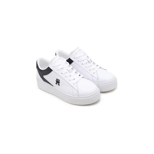 Tommy Hilfiger Skórzane sneakersy TH PLATFORM COURT Tommy Hilfiger 40 Gomez Fashion Store