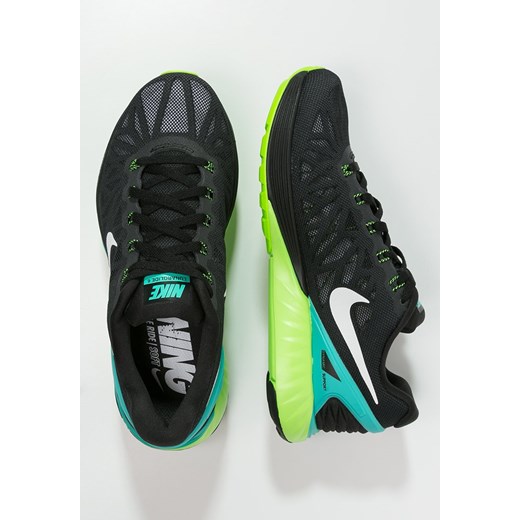 Nike Performance LUNARGLIDE 6 Obuwie do biegania Stabilność black/white/light retro/flash lime zalando  ocieplane
