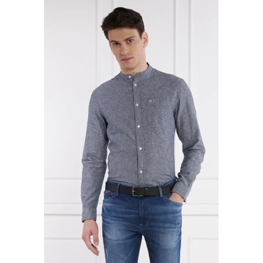 Tommy Jeans Koszula MAO LINEN BLEND | Regular Fit | z dodatkiem lnu Tommy Jeans L Gomez Fashion Store promocyjna cena