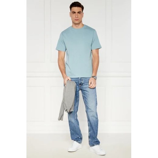 T-shirt męski niebieski Pepe Jeans z krótkimi rękawami 