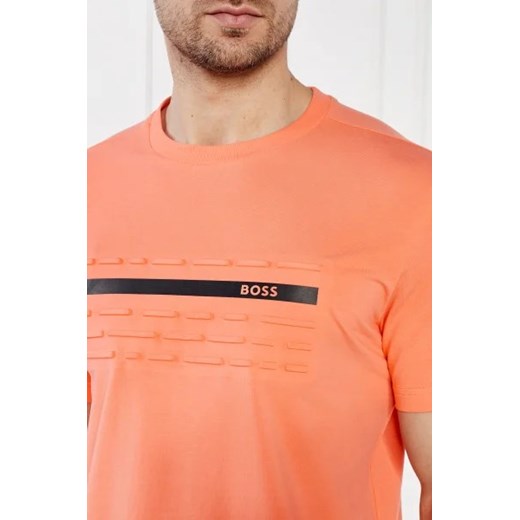T-shirt męski pomarańczowa BOSS HUGO z krótkim rękawem 