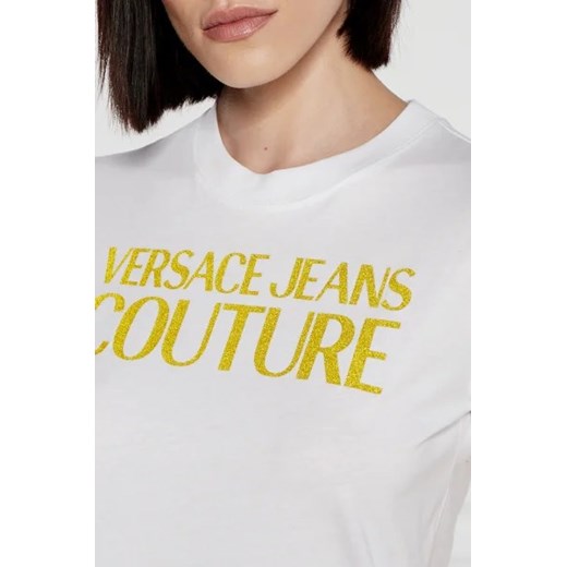 Bluzka damska Versace Jeans z krótkim rękawem bawełniana 
