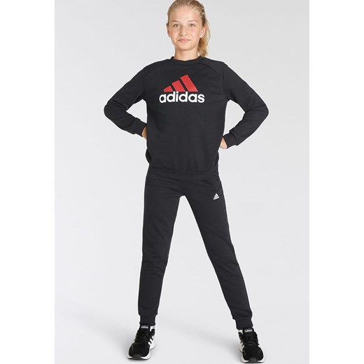 Czarny dres dziewczęcy Adidas 