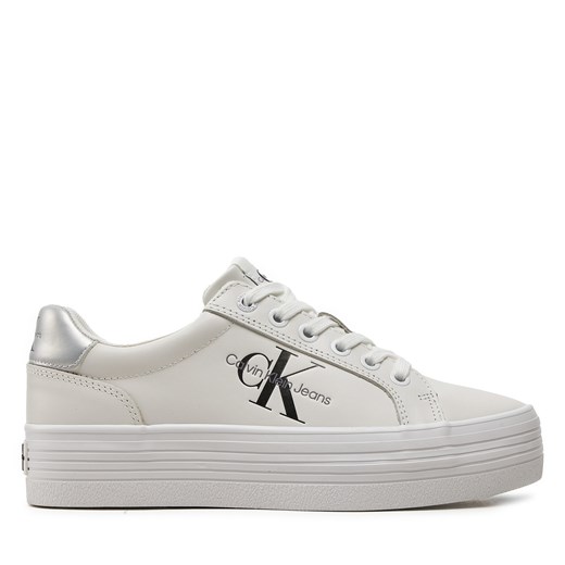 Sneakersy Calvin Klein Jeans Vulc Flatform Laceup Lth YW0YW01474 Biały 42 eobuwie.pl