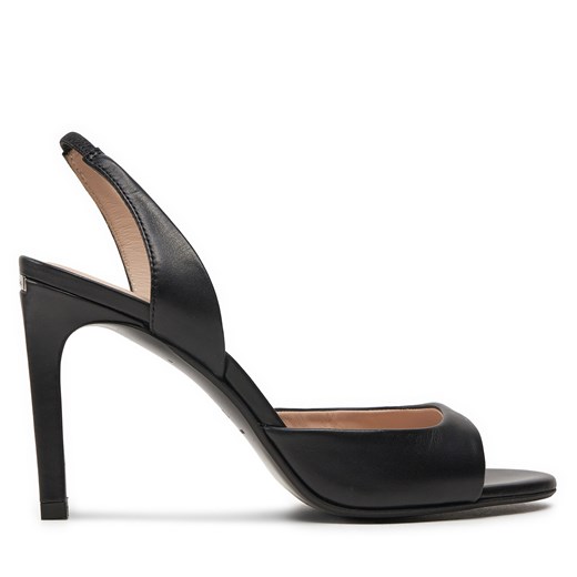 Sandały Calvin Klein Heel D'Orsay Sandal 90 Lth HW0HW02124 Czarny ze sklepu eobuwie.pl w kategorii Sandały damskie - zdjęcie 173116199