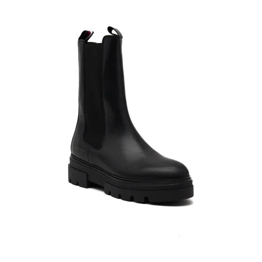 Tommy Hilfiger Skórzane sztyblety MONOCHROMATIC CHELSEA ze sklepu Gomez Fashion Store w kategorii Workery damskie - zdjęcie 173116376
