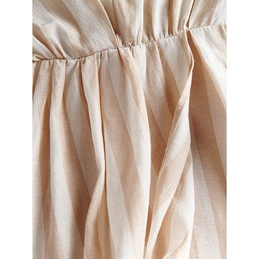 Reserved - Koszulowa sukienka midi z lyocellem - beżowy Reserved M Reserved