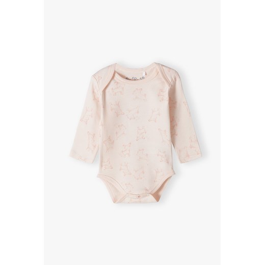 Dzianinowe body dla niemowlaka we wzory - różowy ze sklepu 5.10.15 w kategorii Body niemowlęce - zdjęcie 173118395