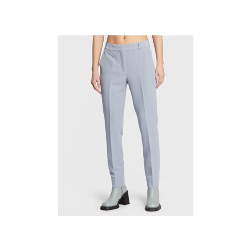 Bruuns Bazaar Spodnie materiałowe Rubysus BBW3165 Błękitny Slim Fit ze sklepu MODIVO w kategorii Spodnie damskie - zdjęcie 173119819