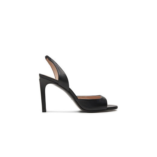 Calvin Klein Sandały Heel D'Orsay Sandal 90 Lth HW0HW02124 Czarny ze sklepu MODIVO w kategorii Sandały damskie - zdjęcie 173120038