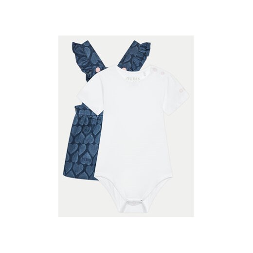 Guess Komplet body i sukienka A4YG01 K6YW0 A4YG01 K6YW0 Biały Regular Fit ze sklepu MODIVO w kategorii Komplety niemowlęce - zdjęcie 173120058
