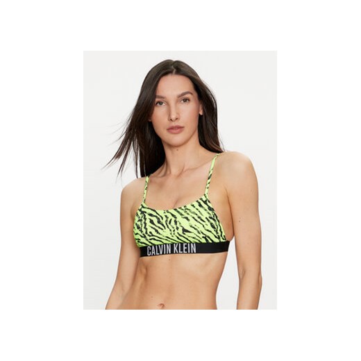 Calvin Klein Swimwear Góra od bikini KW0KW02333 Zielony ze sklepu MODIVO w kategorii Stroje kąpielowe - zdjęcie 173120145
