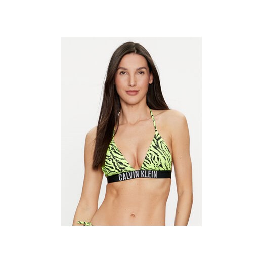 Calvin Klein Swimwear Góra od bikini KW0KW02331 Zielony ze sklepu MODIVO w kategorii Stroje kąpielowe - zdjęcie 173120156