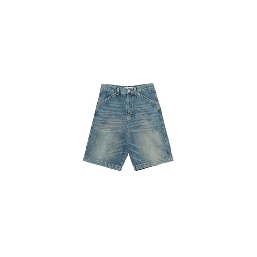 Cropp - Luźne jeansowe bermudy - niebieski Cropp 38 Cropp
