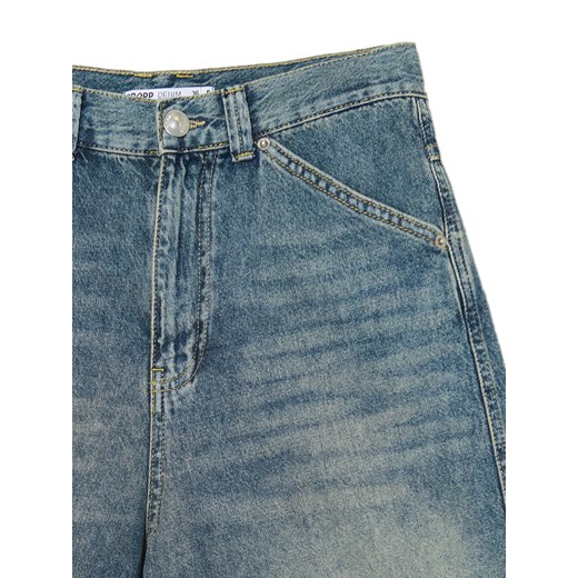 Cropp - Luźne jeansowe bermudy - niebieski Cropp 34 Cropp