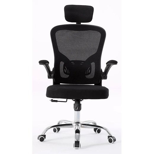 Czarny ergonomiczny fotel biurowy do komputera - Sefilo Elior One Size Edinos.pl
