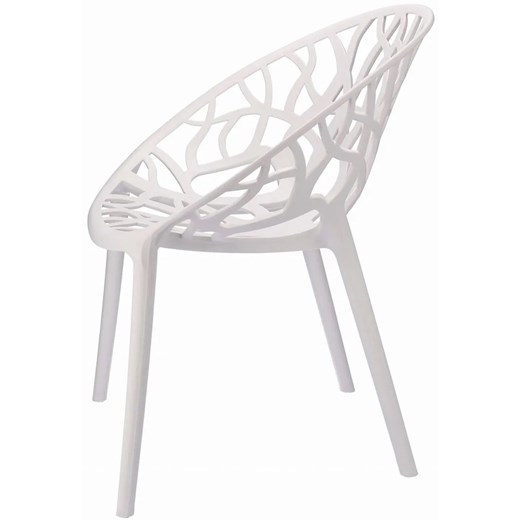 Białe ażurowe krzesło nowoczesne - Moso Elior One Size Edinos.pl