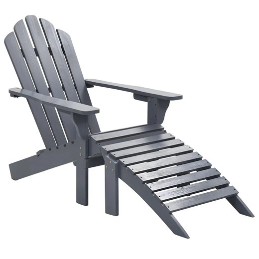 Drewniane krzesło ogrodowe Falcon - szare ze sklepu Edinos.pl w kategorii Leżaki ogrodowe - zdjęcie 173121928